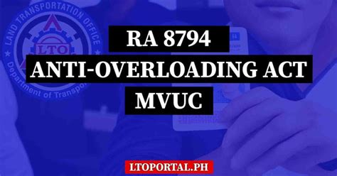 MOTOR VEHICLES USERS CHARGE (MVUC) (R.A. NO. 8794).